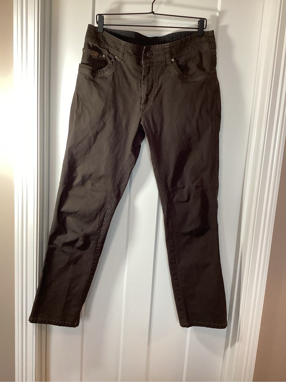 KUHL Kanvus Jean Pants Mens 35x30 Brown Canvas Utility Hiking Outdoor Workwear
